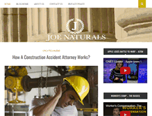 Tablet Screenshot of joenaturals.com